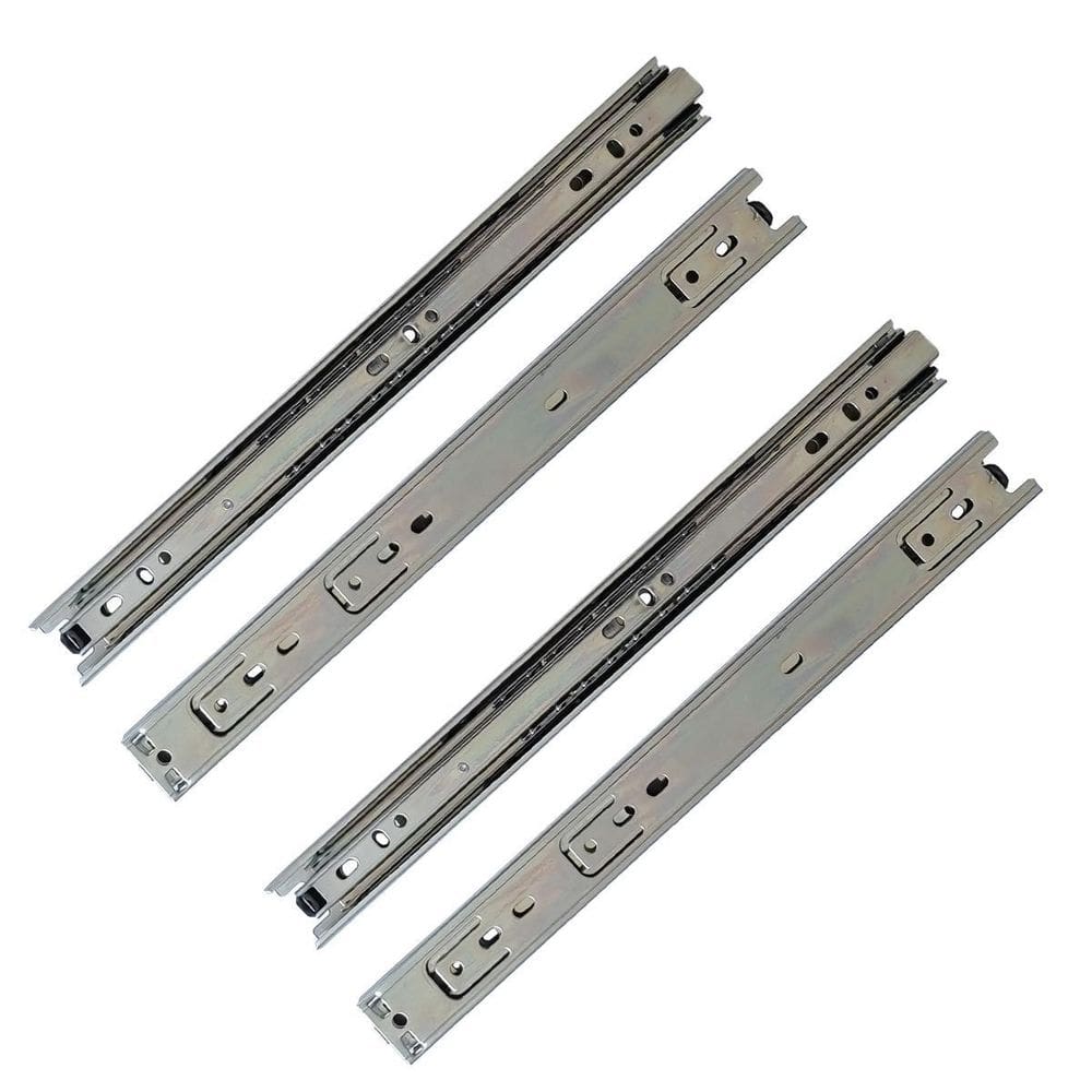 Kit 4 corrediça telescópica 40cm para gaveta trilho 2 pares