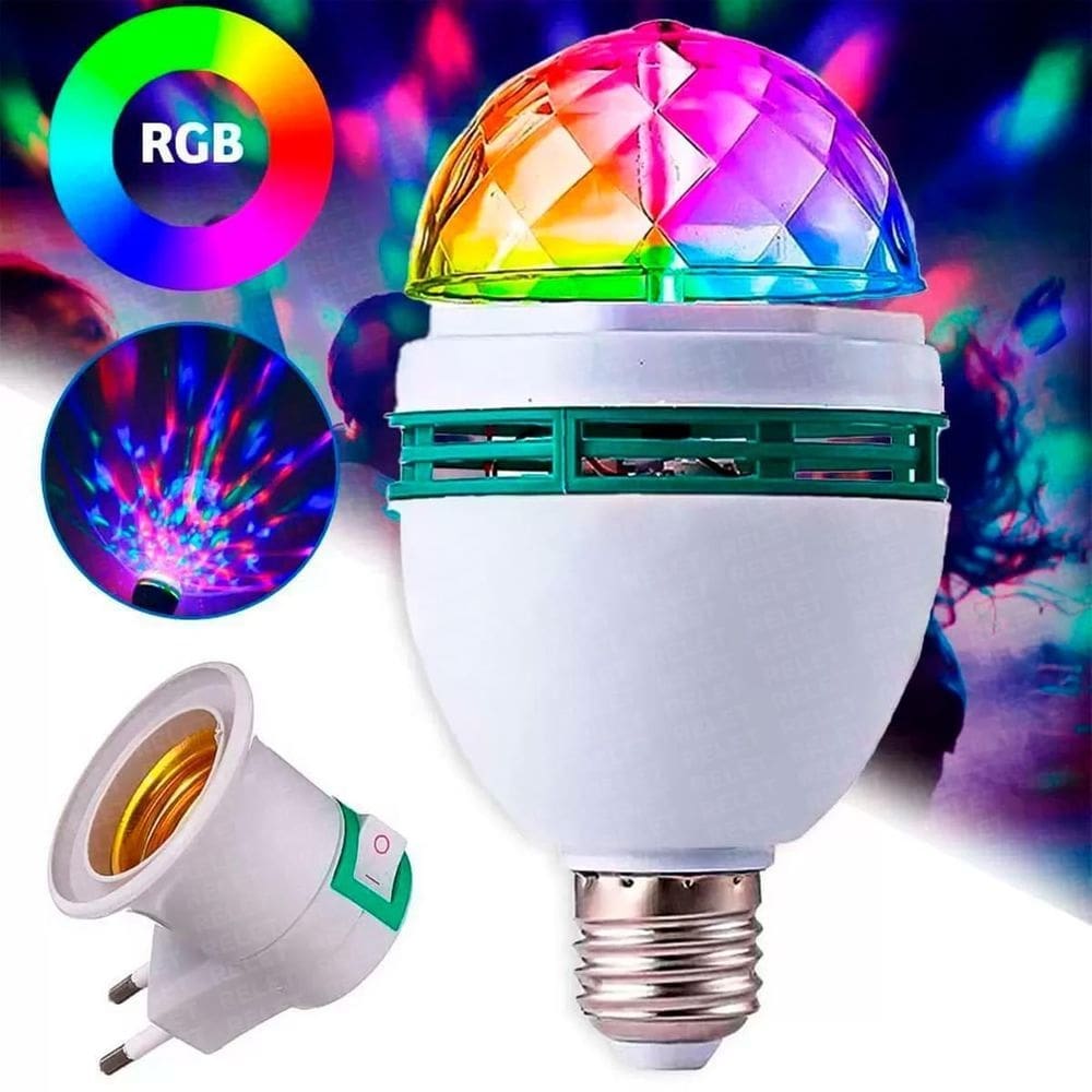 Lampada Globo Colorida Iluminacao Balada