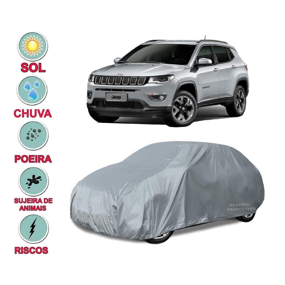 Capa cobrir carro jeep compass impermeável proteção