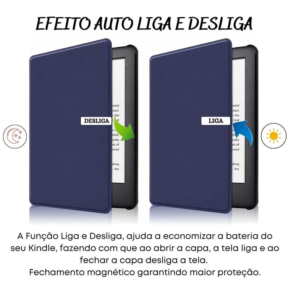 Capinha couro magnética para kindle 2022 11 geração c2v2l3