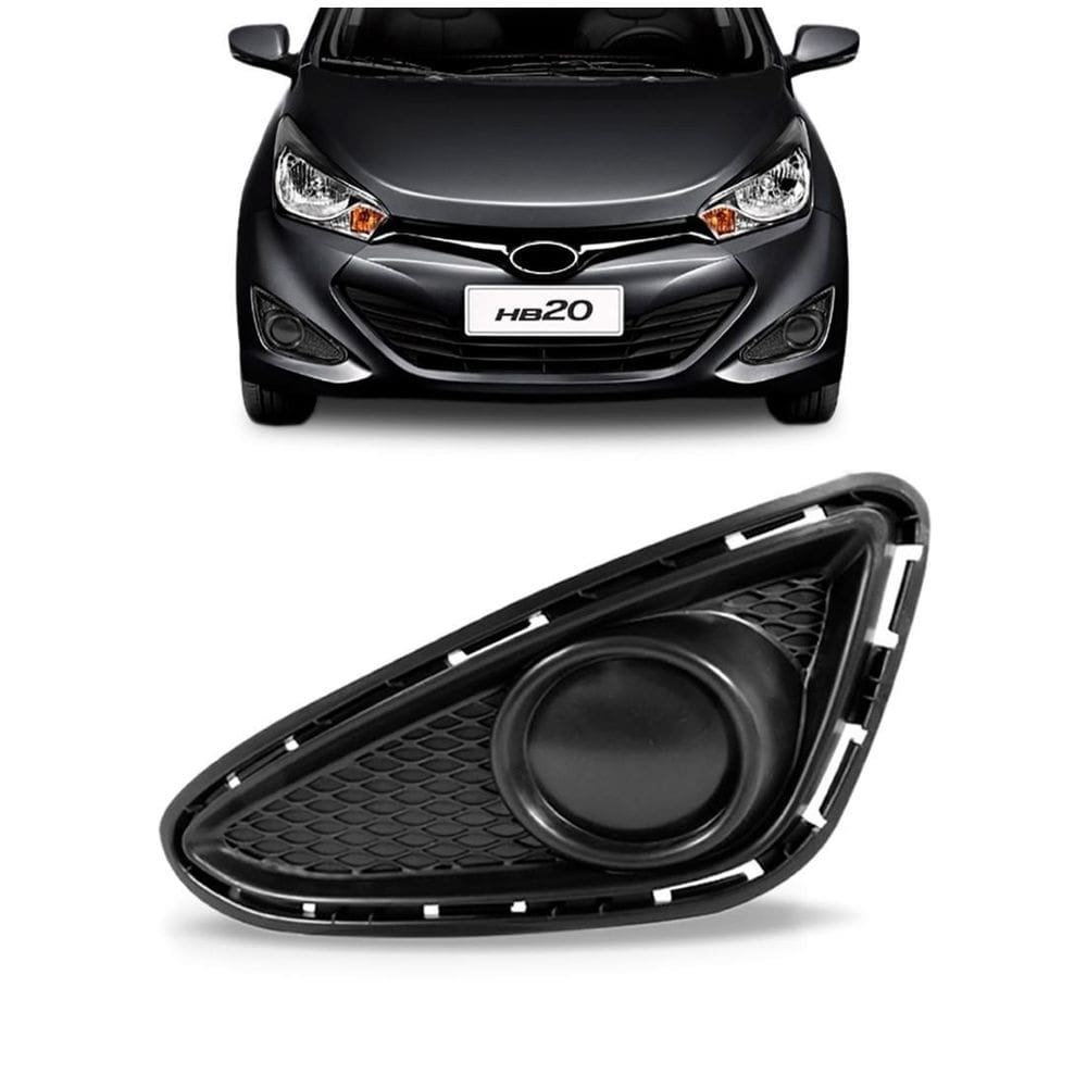 Moldura grade farol milha hb20 2012 2013 2014 2015 sem furo