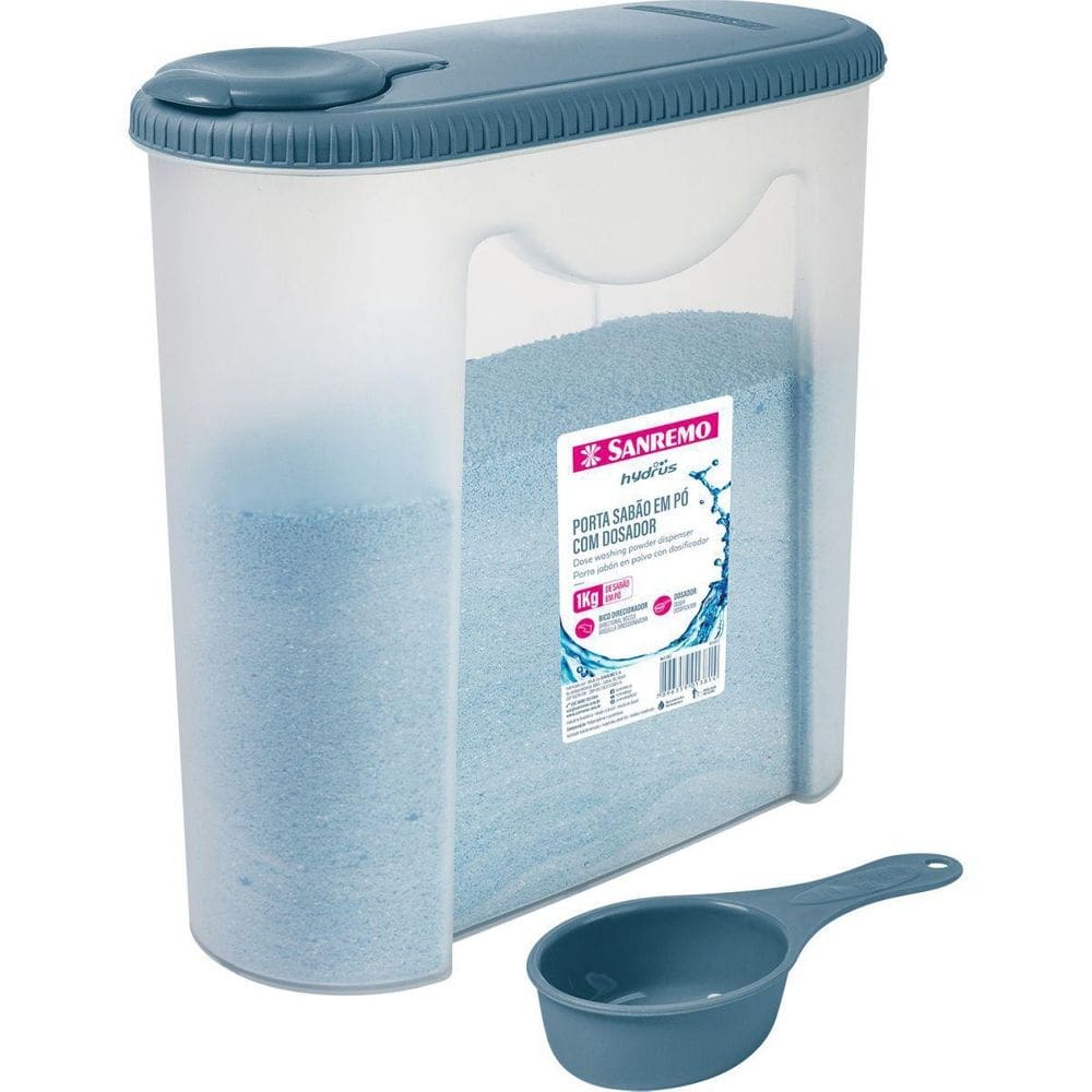 Acessório para casa porta sabão em pó 1kg