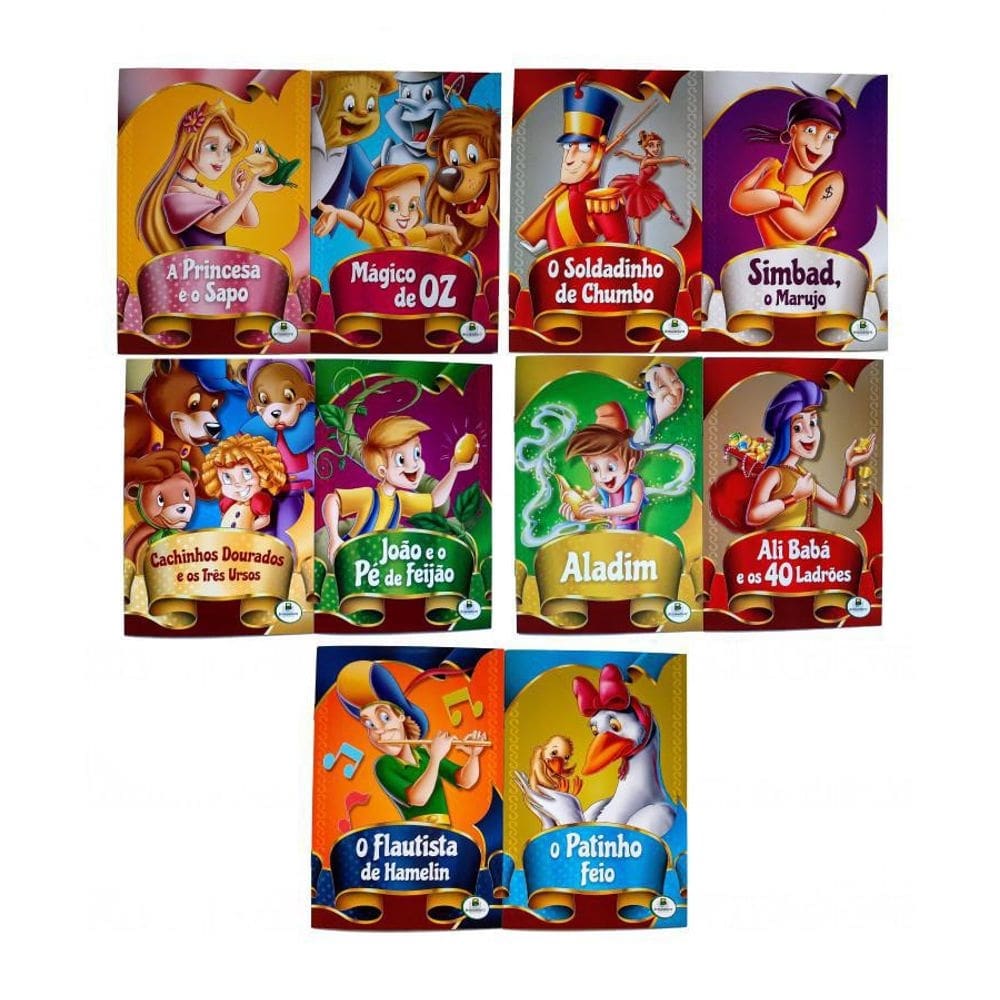 Livro infantil clássicos de sempre kit com 10 livros