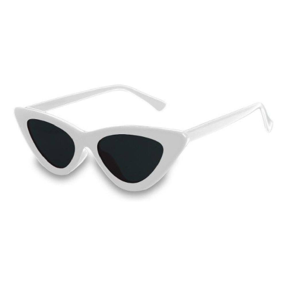 Óculos de sol retro gatinho proteção uv blogueira branco