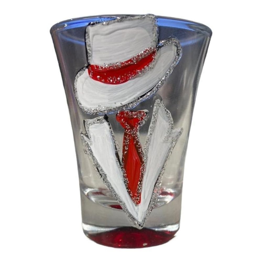 Copo dose de cachaça vidro zé pelintra chapéu 45 ml nadir