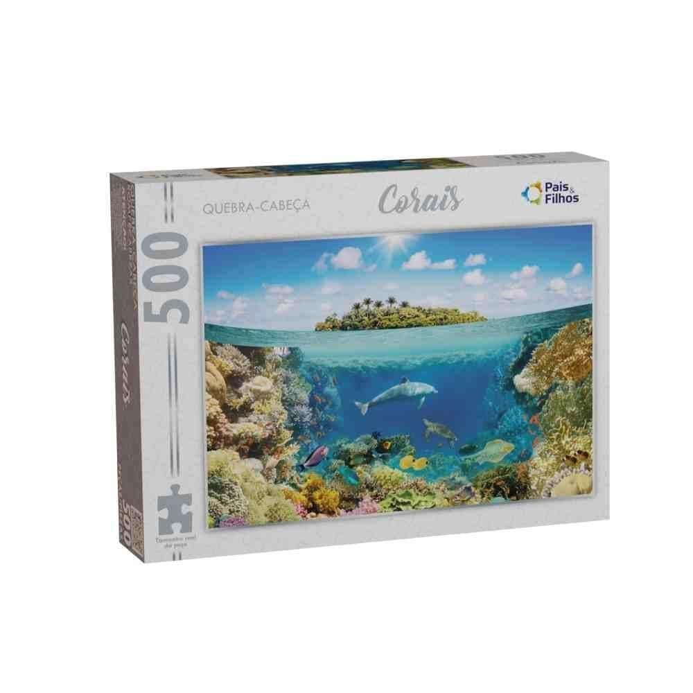 Quebra-cabeça - 500 peças - corais - pais e filhos