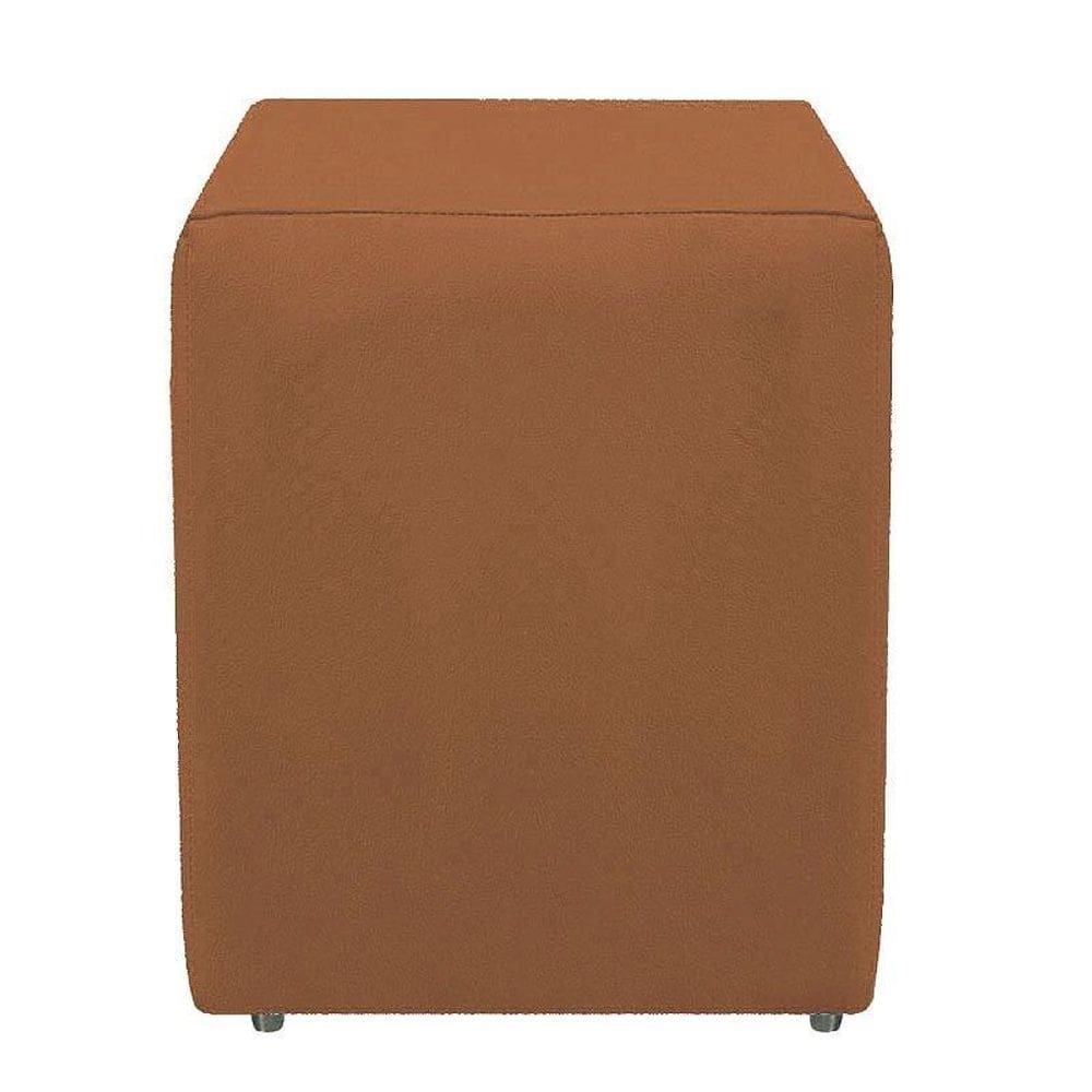 Puf puff banqueta moderno decoração suede terracota