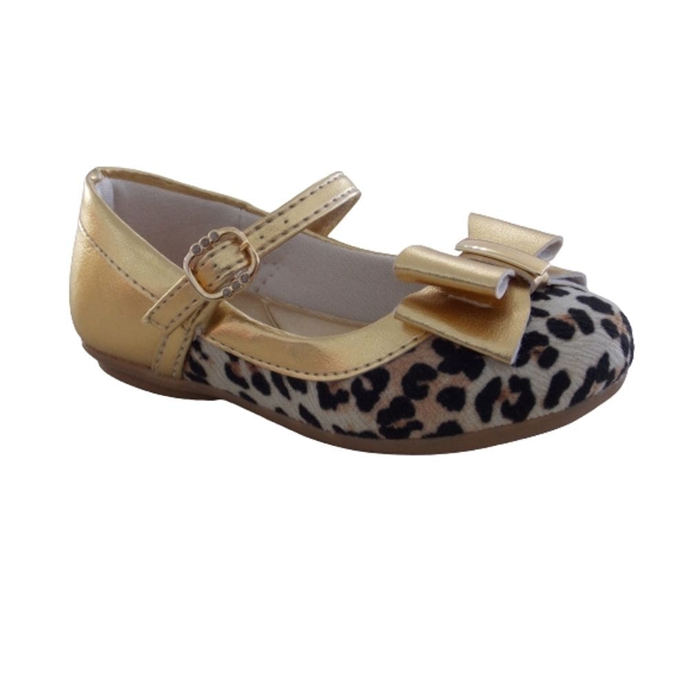 Sapatilha Klin Princesa Fivela Laço Animal Print Cód: 35