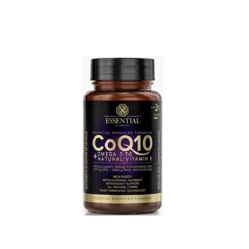 Coq10 + Ômega 3Tg + Vitamina E 60 Caps Essential Nutrition