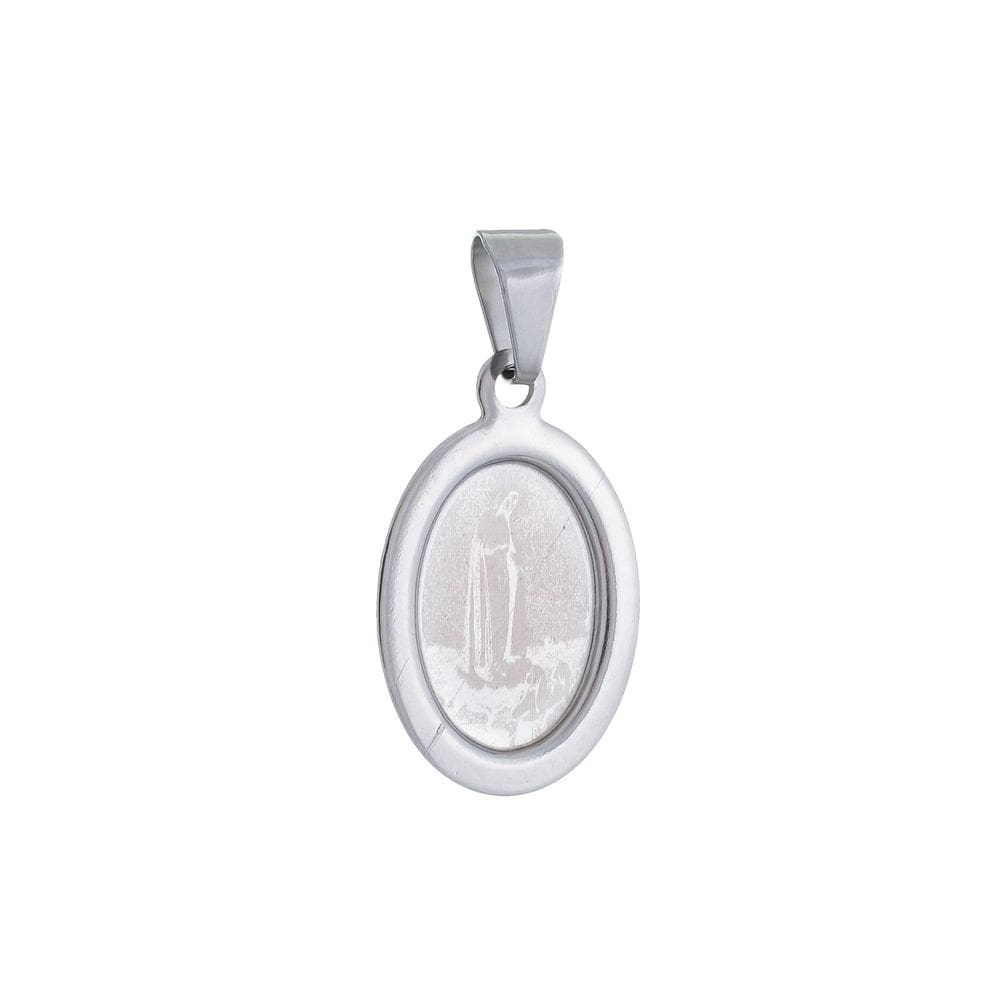 Medalha de Nossa Senhora de Fátima em Inox Gravada a Laser