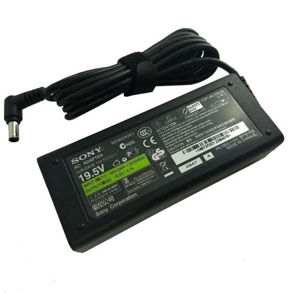 Fonte notebook sony vaio vgp vgn vpc pcg 19.5v 4.7a bivolt