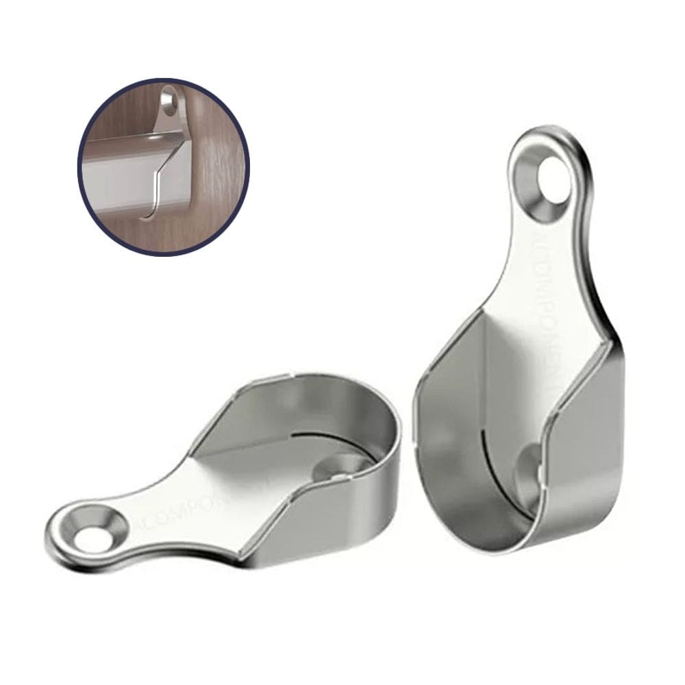 Suporte Cabideiro Oval Niquelado 20 Unidades