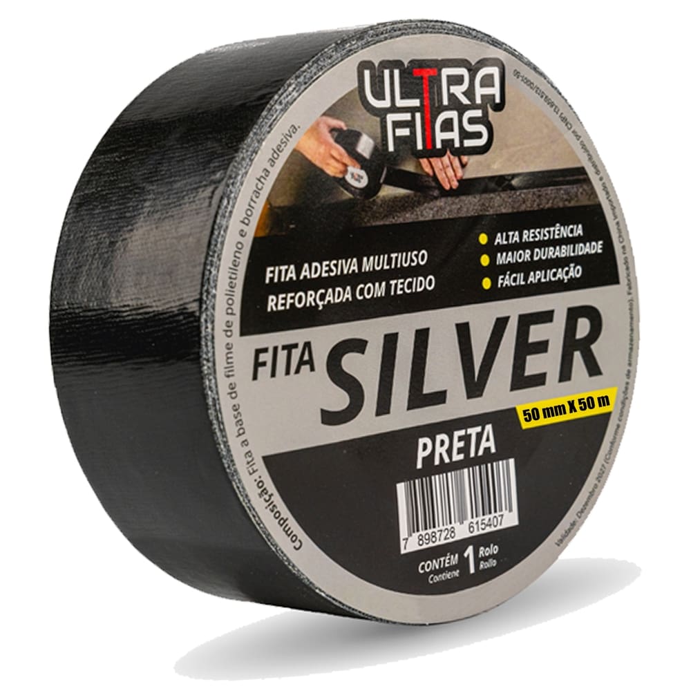 Fita Silver Tape Ar Condicionado Multiuso Vedação 50 Metros - Cores