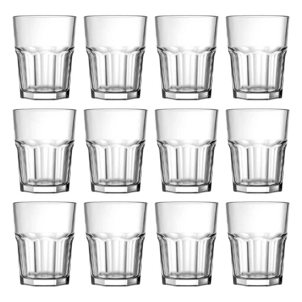 Jogo copos vidro shot dose cachaça chicago 12 peças lehaví