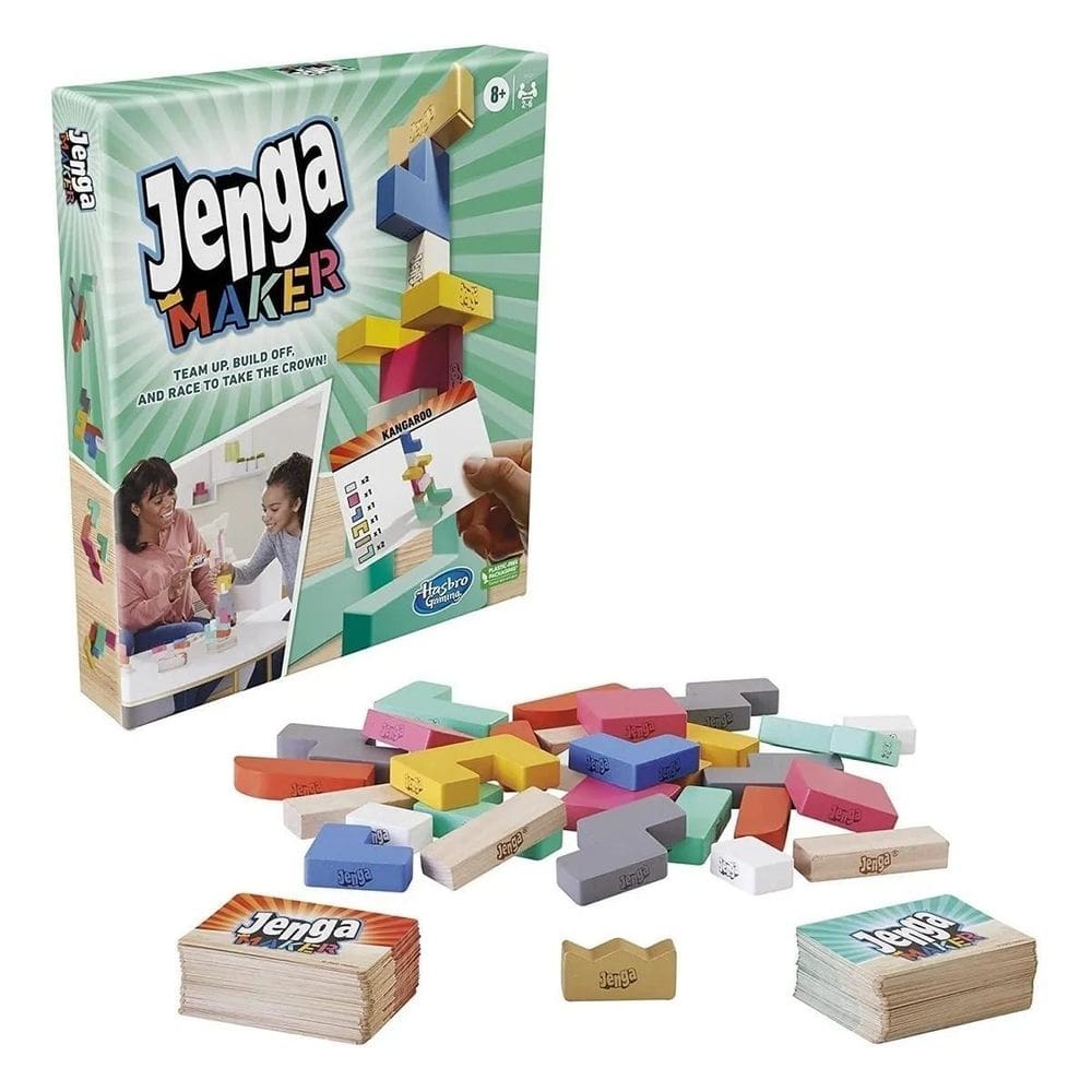 Jogo divertido jenga maker hasbro gaming f4528