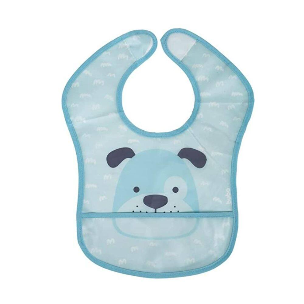 Babador com bolso pega migalha infantil cachorro menino buba