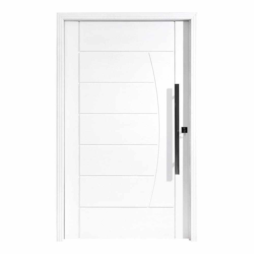 Porta Pivotante Maciça 214x109cm Eucalipto Pm78 Solar Cruzeiro Portas Fundo Primer Branco