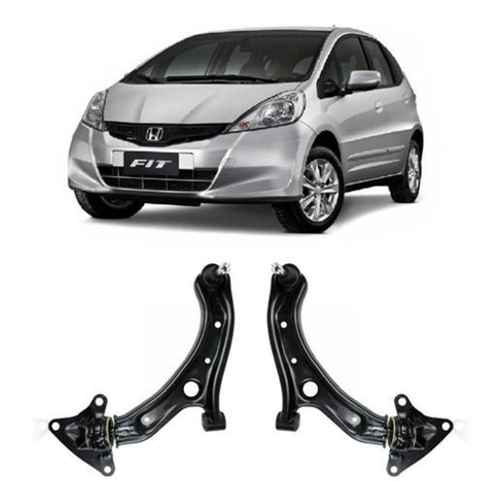 Kit 2 bandeja leque suspensão dianteira honda fit 2012 2014
