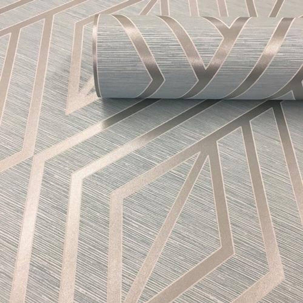 Papel de parede adesivo - 45cm x 10m geométrico cinza gold