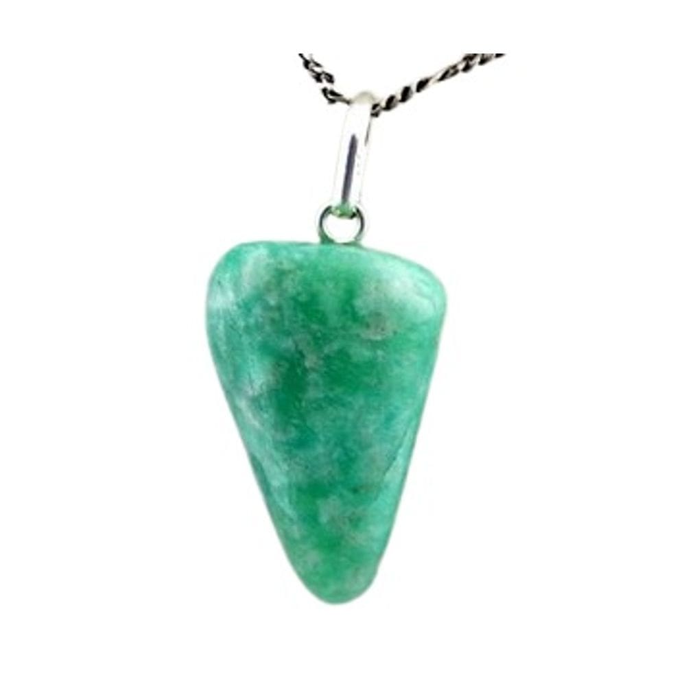 Colar Pedrinha Amazonita Pino e Perinha Prata 950