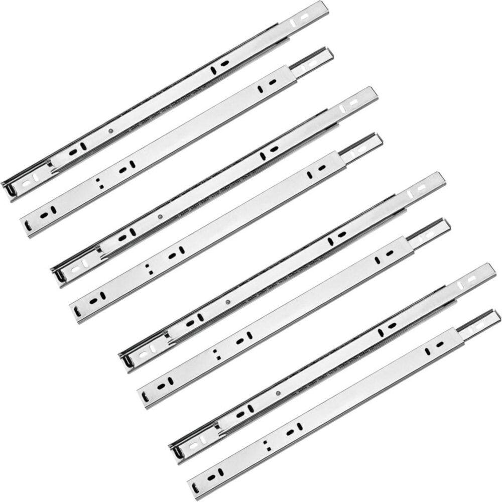 Kit 8 corrediça gaveta trilho telescópico 40cm 4 pares 15kg