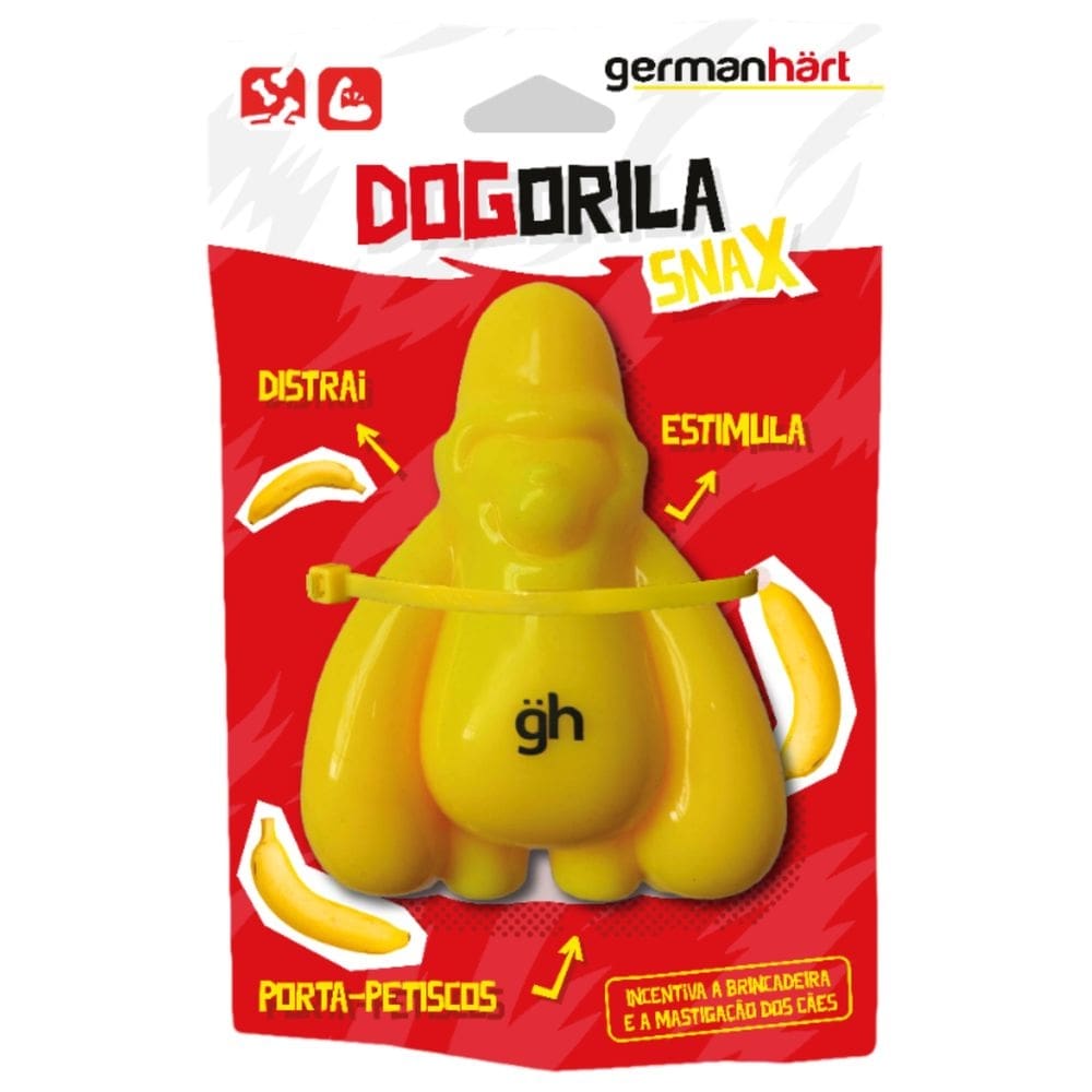 Brinquedo Recheável DOGorila Snax Germanhart Mordedor Porta Petiscos Para Cães