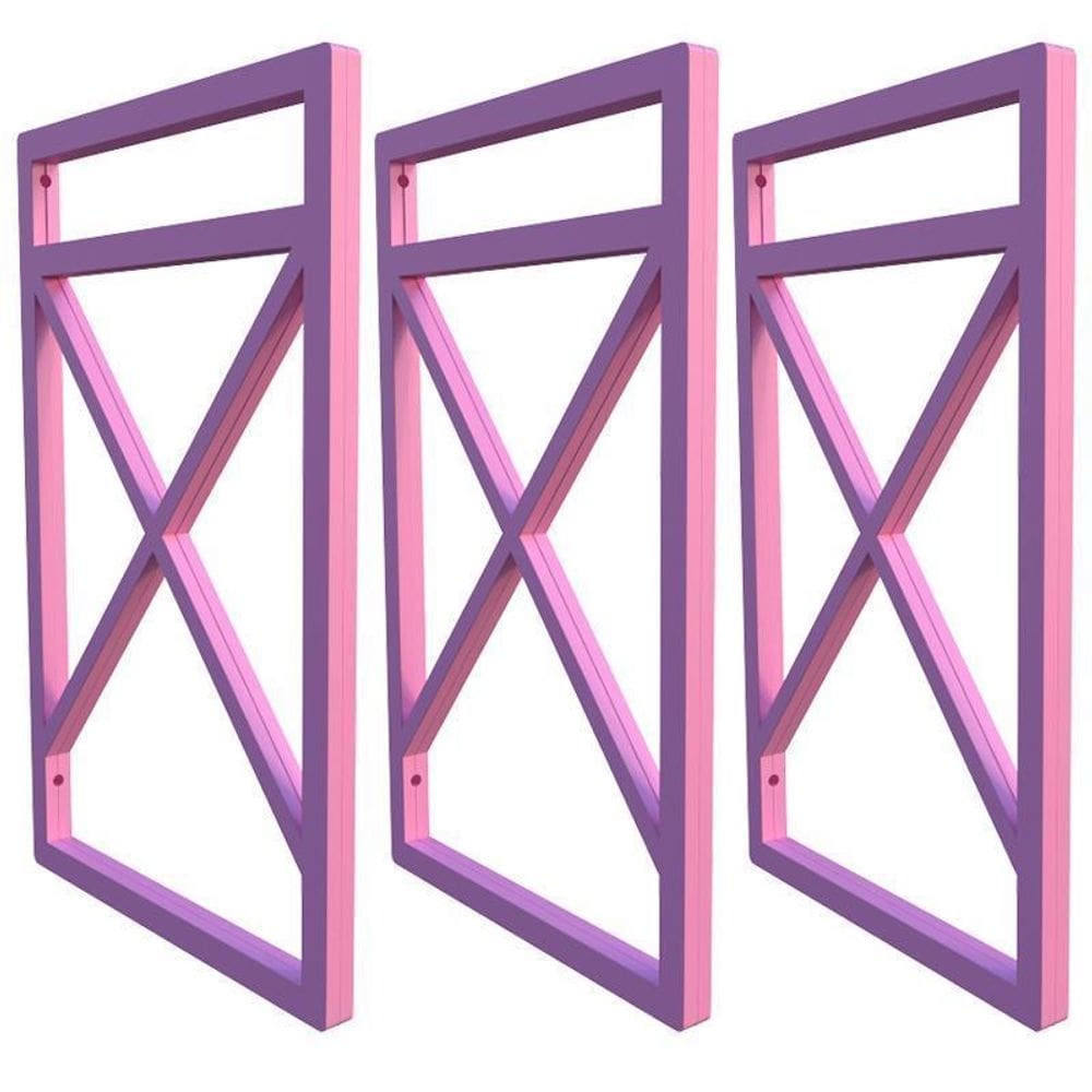 Suporte para prateleira estilo industrial 03 un. rosa