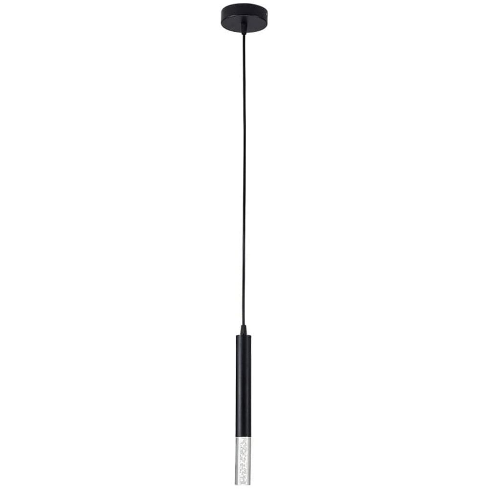 Pendente Tubo Preto Fosco Acrílico 30cm Led 5W 3200K Bivolt