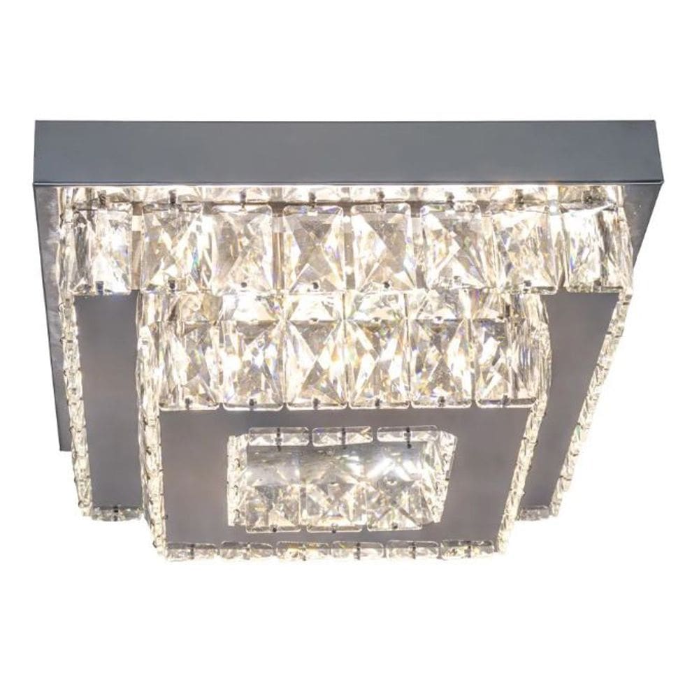Plafon de Cristal 30cm Led 36W 3 em 1 Bivolt