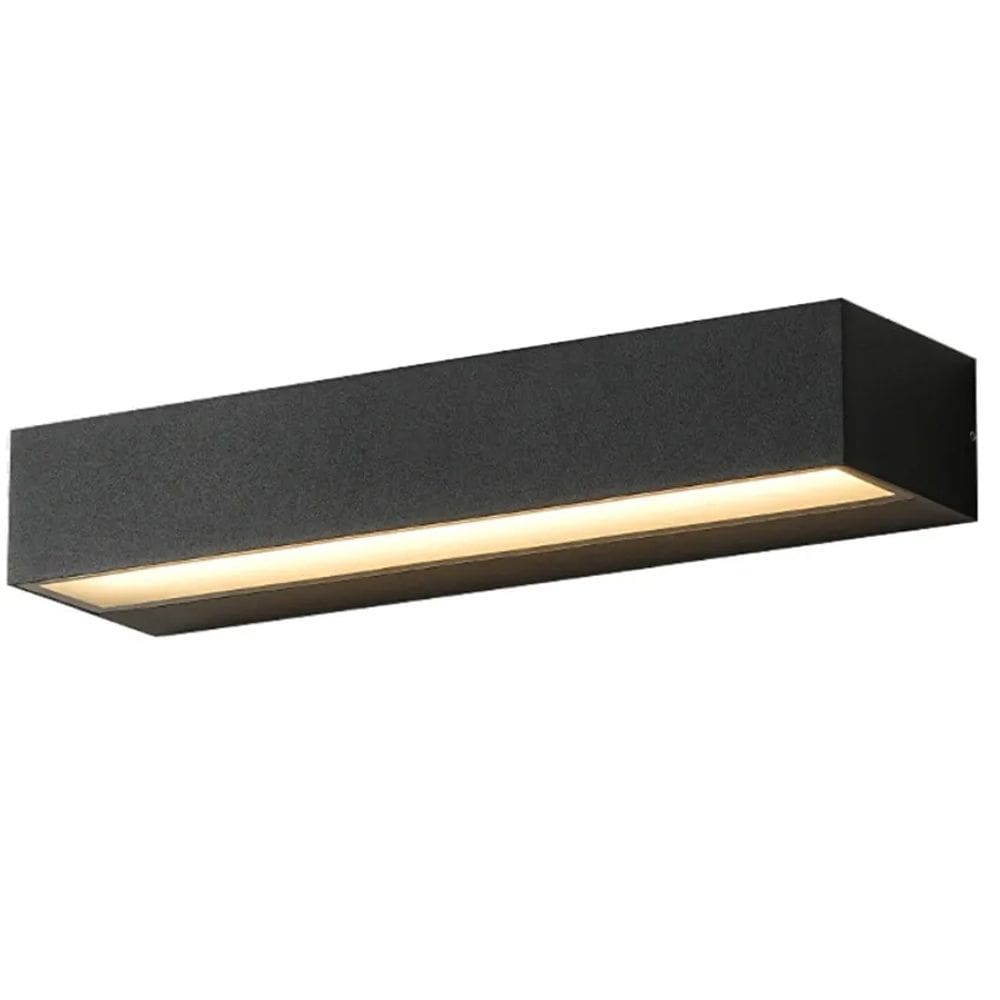 Arandela Modern Preta 20cm Led 15W 3000K Bivolt IP65