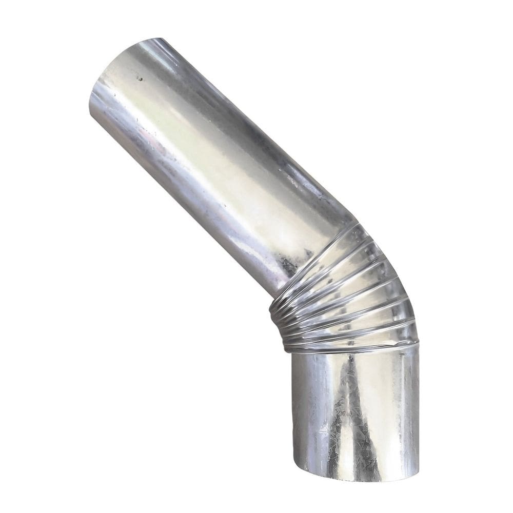 Curva Joelho 45 Graus 115mm Galvanizada Para Cano Fogão à Lenha Churrasqueira Lareira - N°2 AMZ
