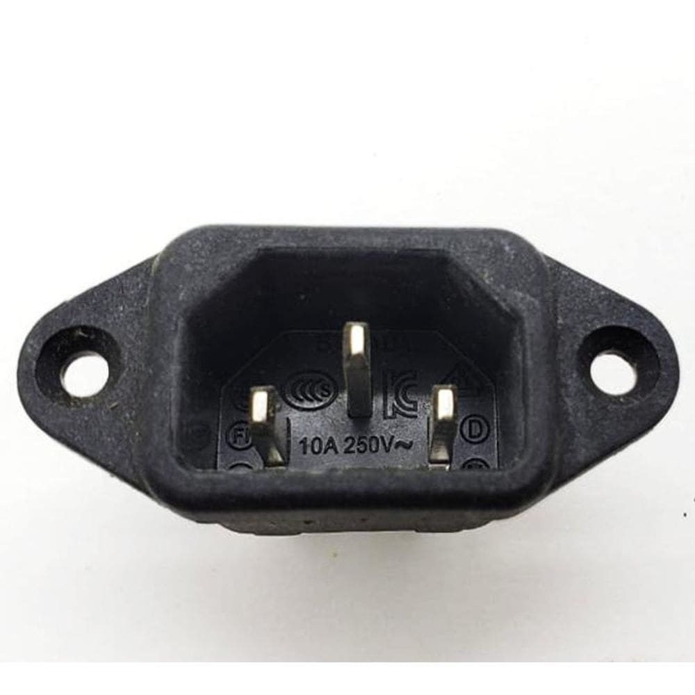 Tomada conector tripolar para panela de arroz elétrica univ.