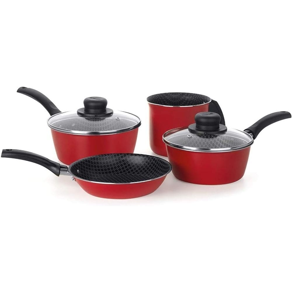Conjunto 04 Peças Vermelho Aluminio Antiaderente Linha Essen