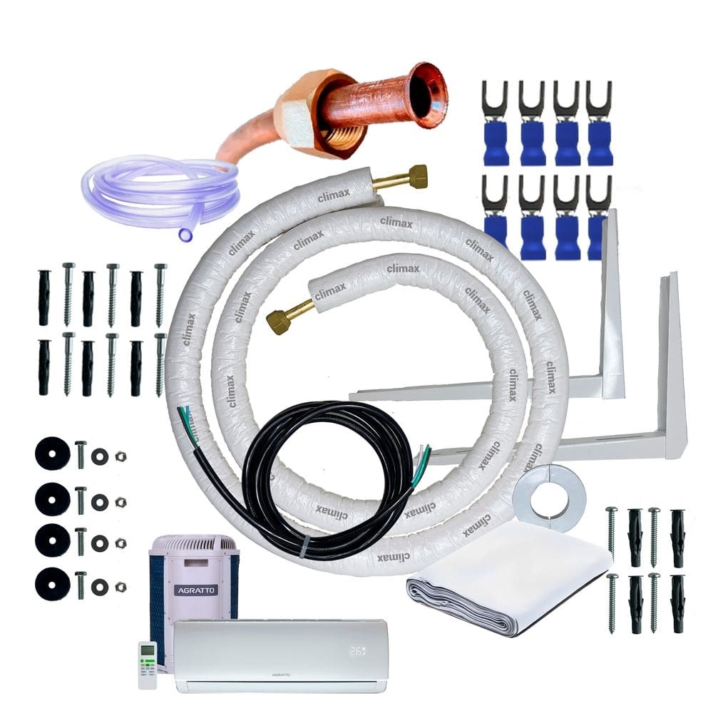 kit para instalação de ar condicionado Liv Top Agratto R-32 9000 a 18000 Btus completo 3 metros com suporte de 450mm