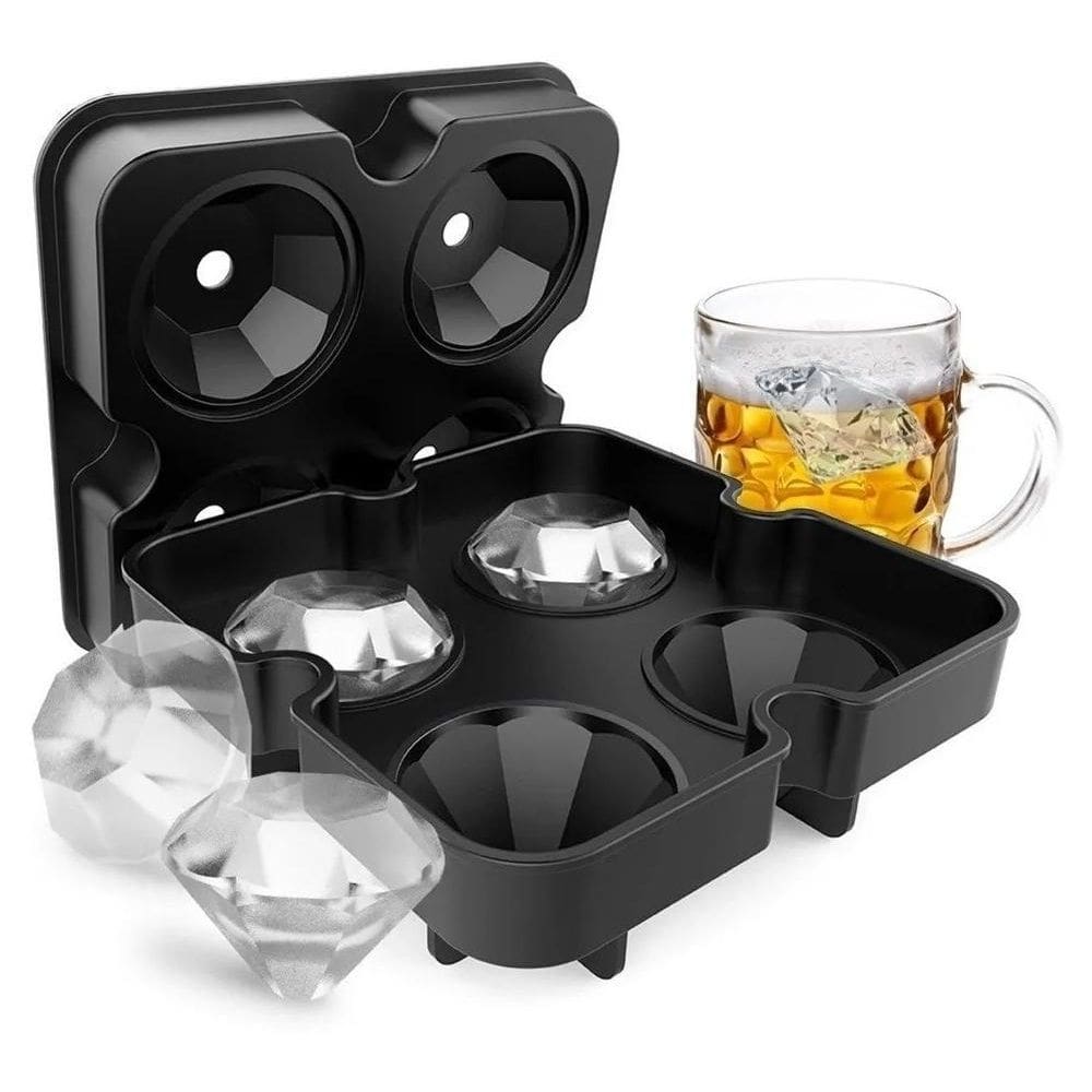 Forma diamante de silicone gelo molecular e chocolate