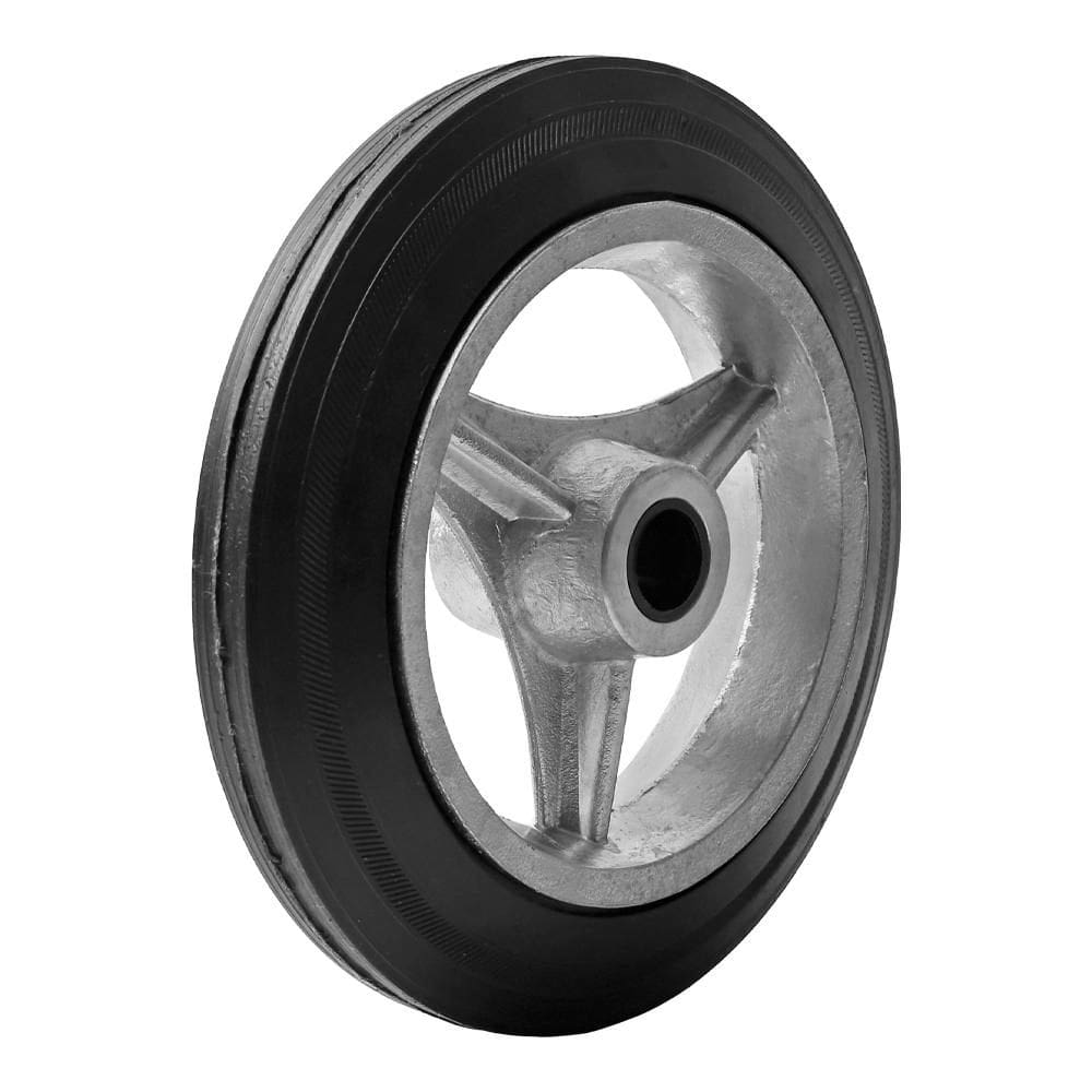 Roda Alumínio 6” Montada com Pneu Maciço 9” Eixo de 3/4\" - RodaLeve RLM-105N0304