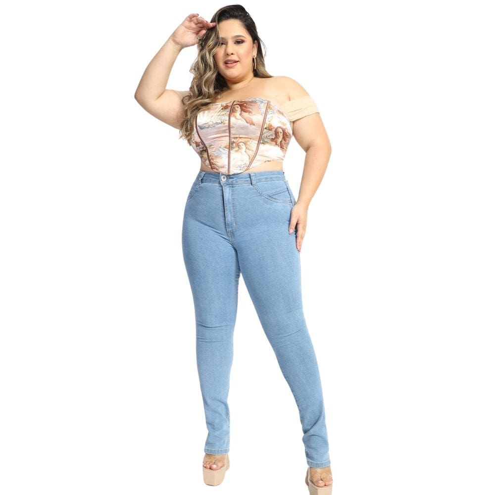 Calça Biotipo Jeans Feminina Fit Plus Size