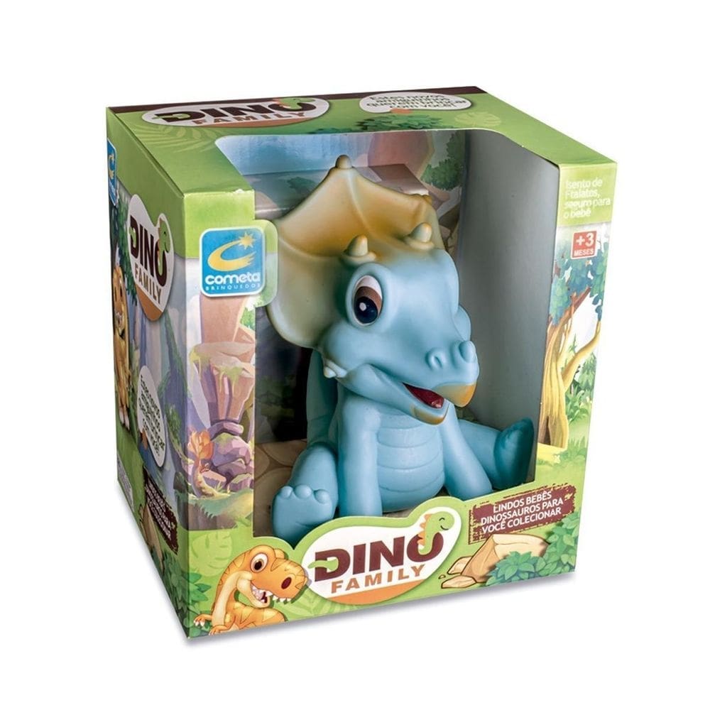 Brinquedo Dino Family Triceratops Baby +3 Meses Cometa