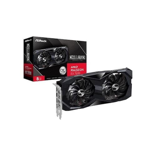 Imagem do produto Placa de Vídeo AsRock Radeon RX 7600 Challenger OC, 8GB, GDDR6, 128-bit, 90-GA41ZZ-00UANF em Extra