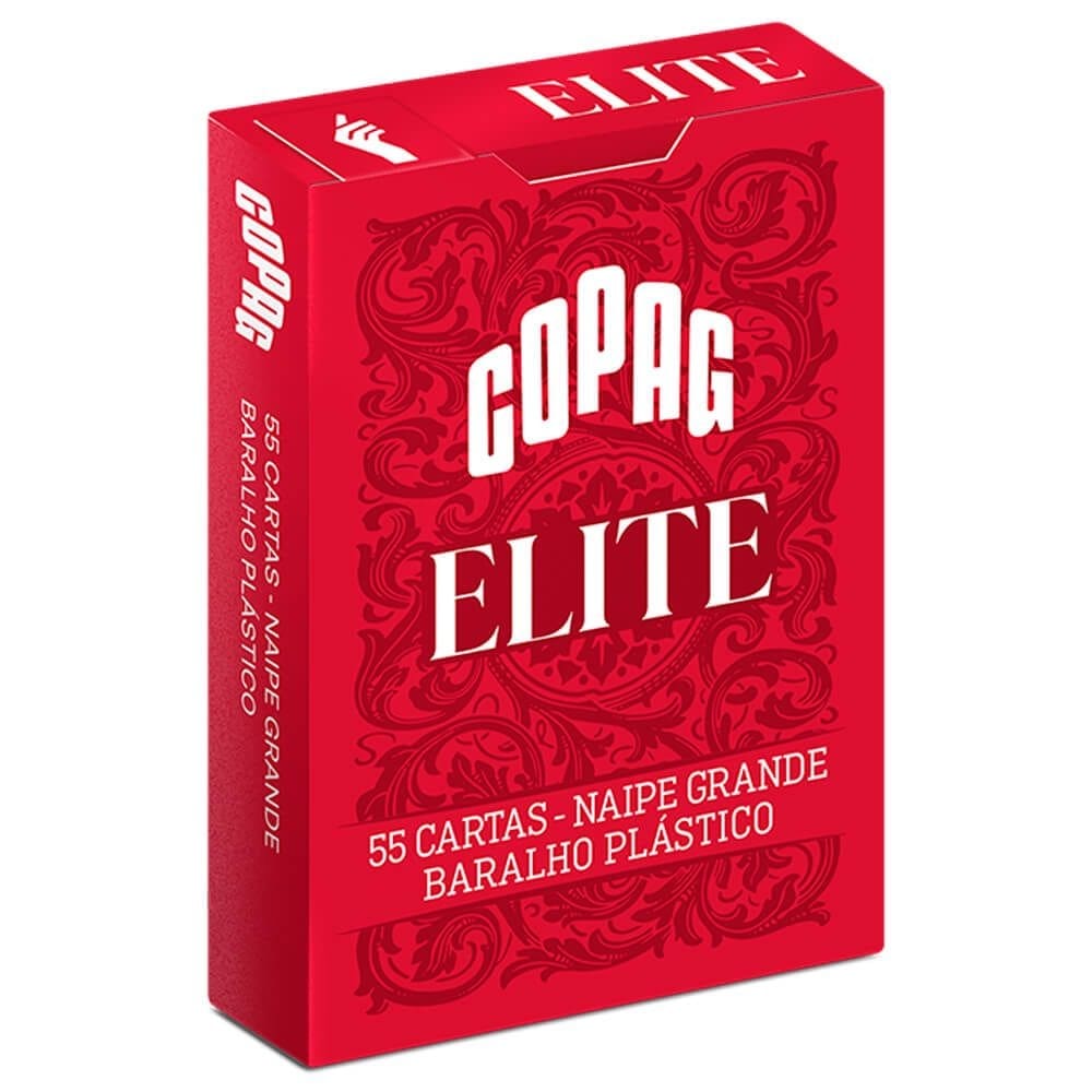 Baralho Plástico Elite Vermelho Naipe Grande | COPAG