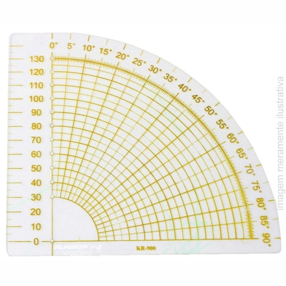 Régua Para Ângulos Para Moldes De Roupas E Corte - Kr-900