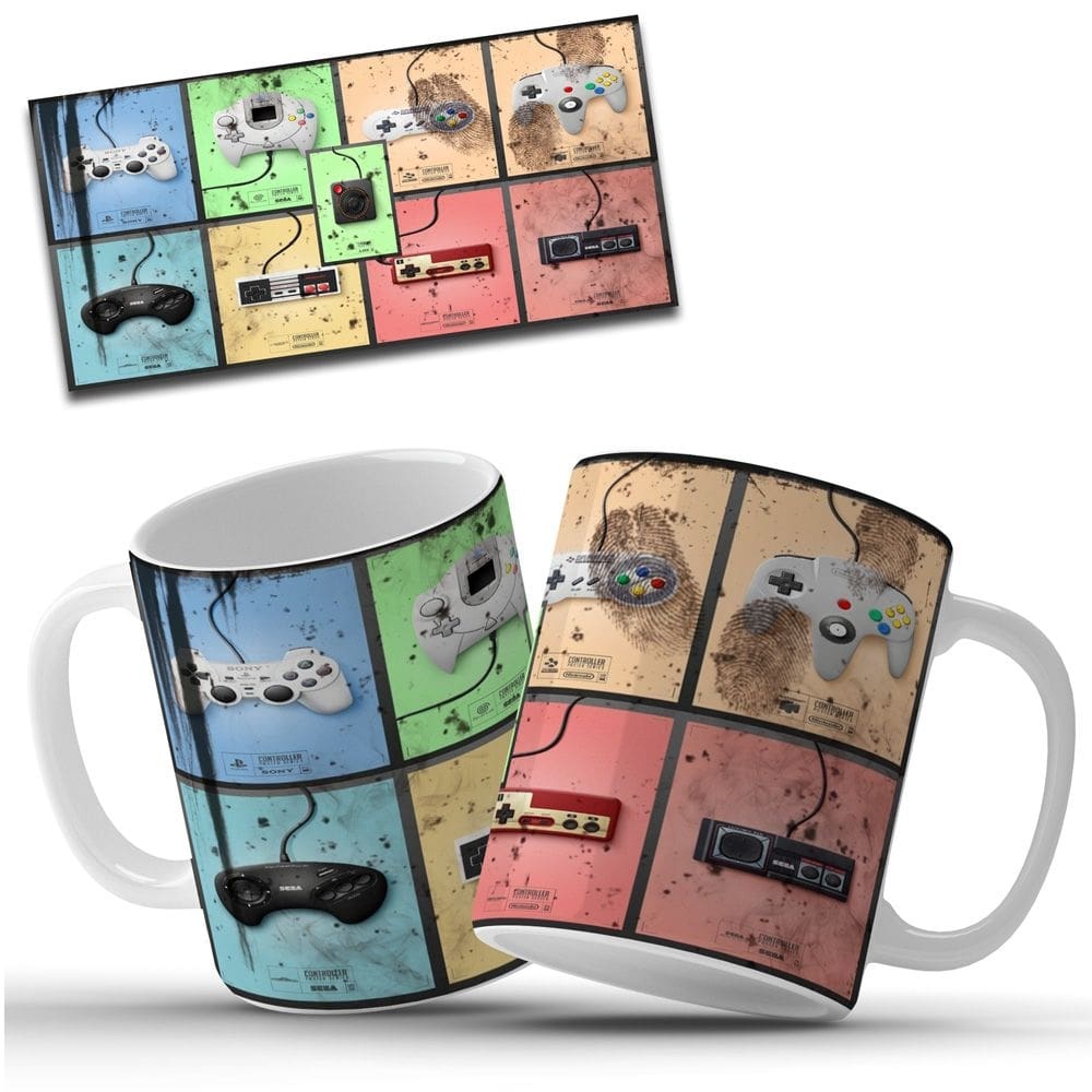 Caneca Personalizada Retro De Video Games Controles