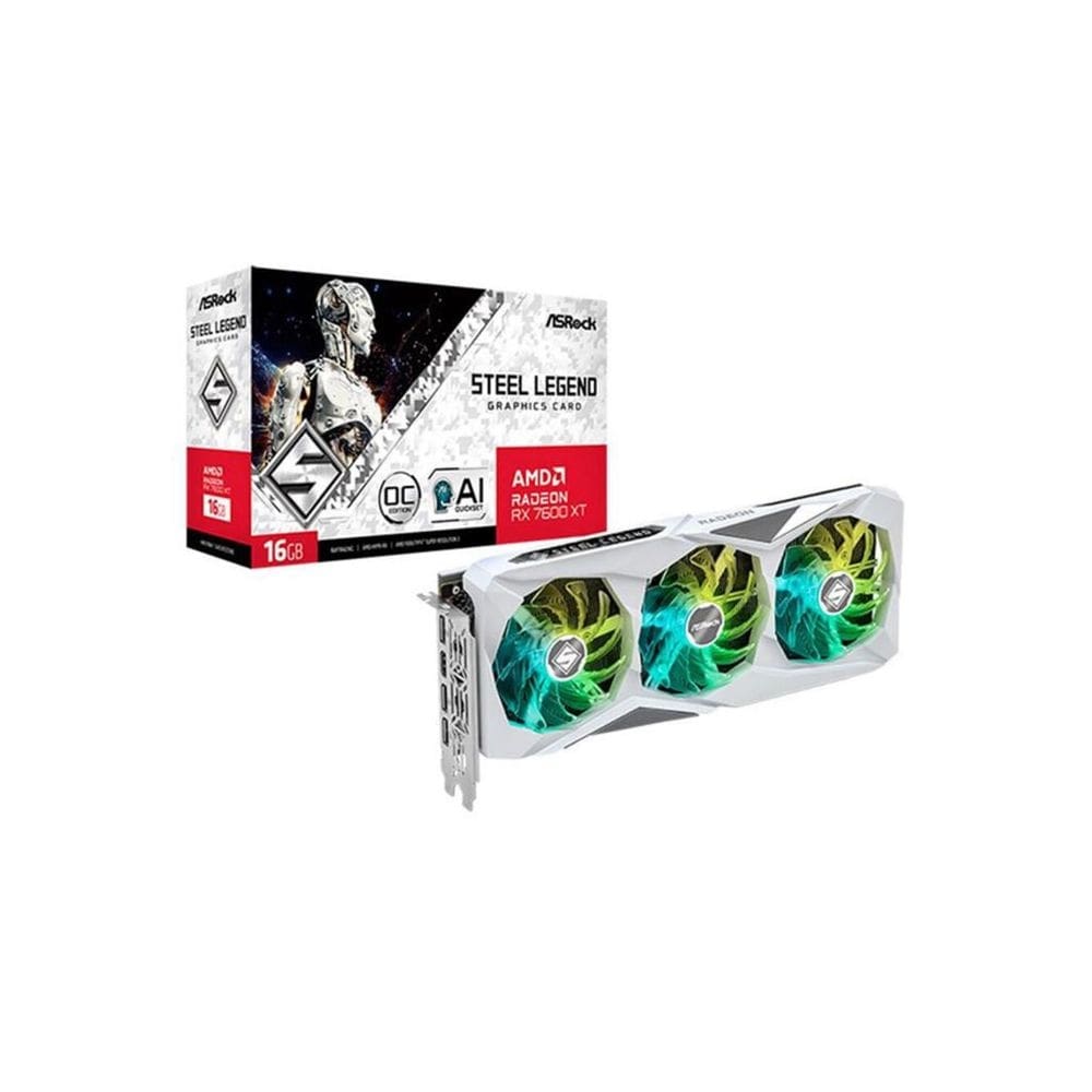 【極美品】 ASRock Radeon RX 7600 XT 16GB Placa de Video ASROCK Radeon RX 7600XT | Extra