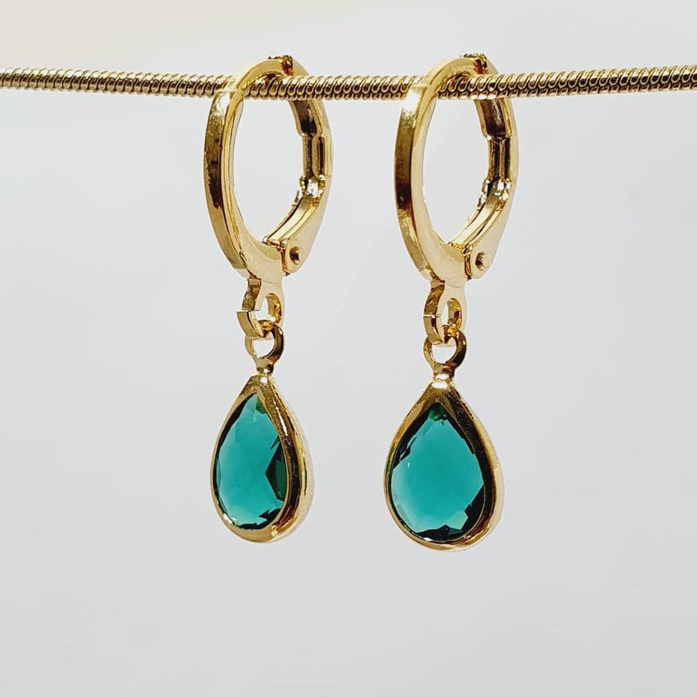 Brinco Argola Gota Folheado Ouro 18K