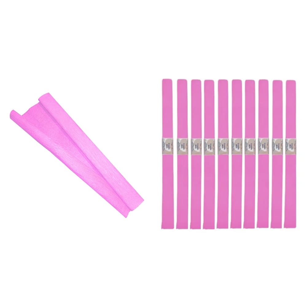 Pacote Papel Crepom 48cmx2m Rosa Claro C/10 - Ridet