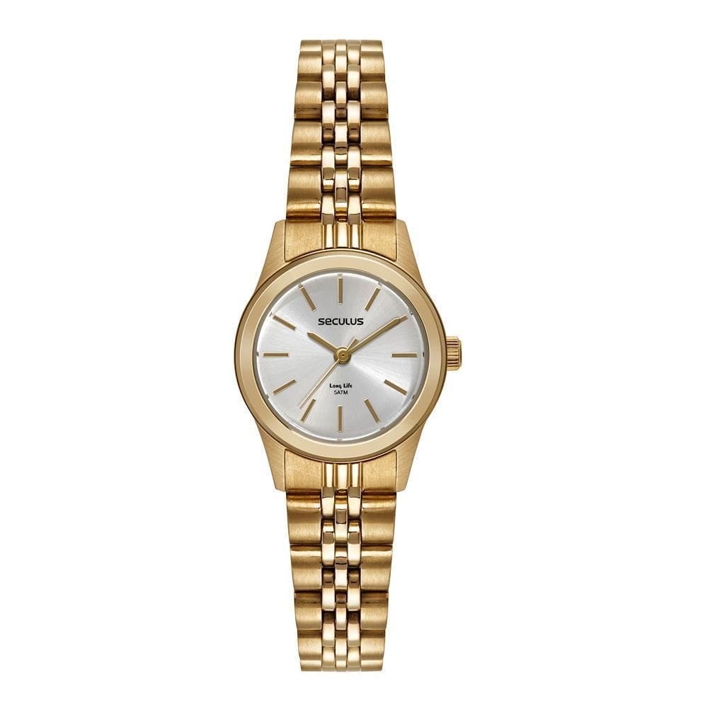 Relógio Seculus Feminino Ref: 44193Lpsvda1 Clássico Aço