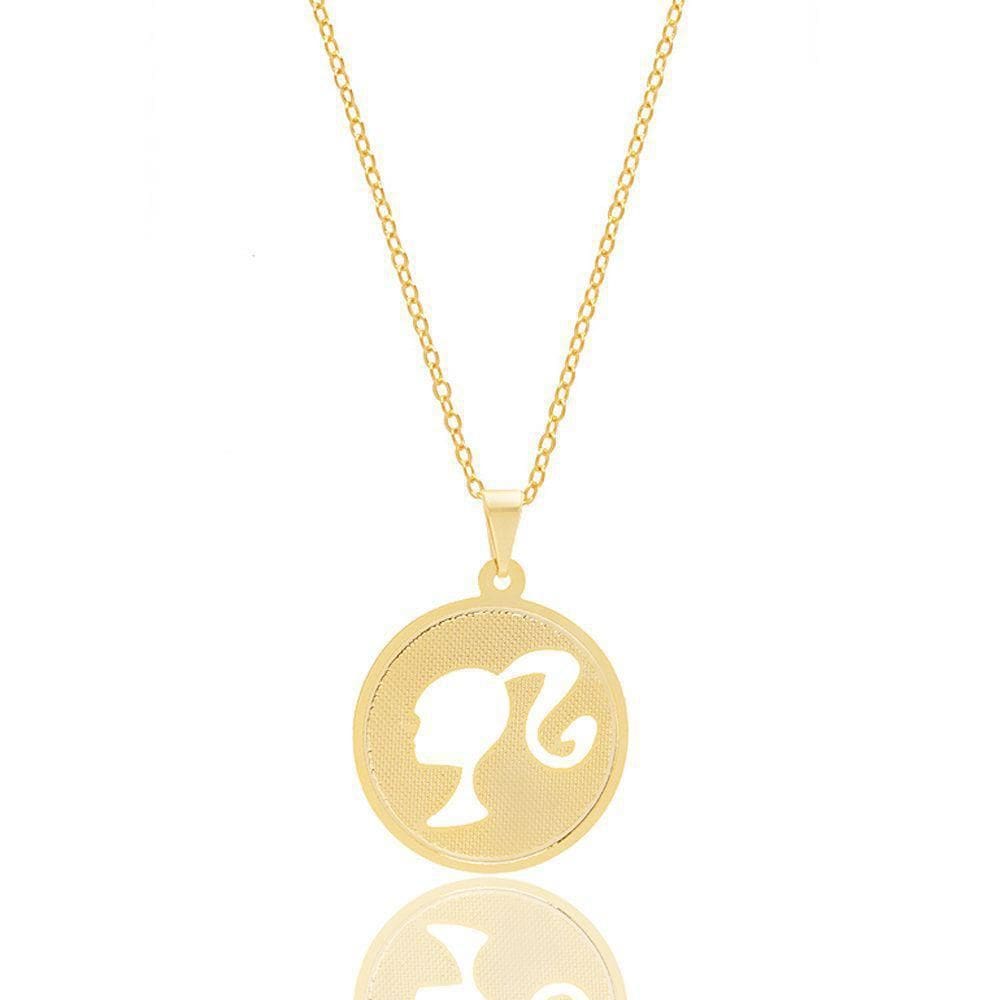 Colar Barbie Vazado Folheado A Ouro 18K