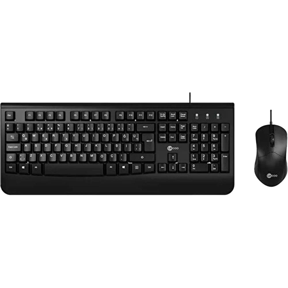 Kit Teclado e Mouse Lecoo CM105 USB Preto