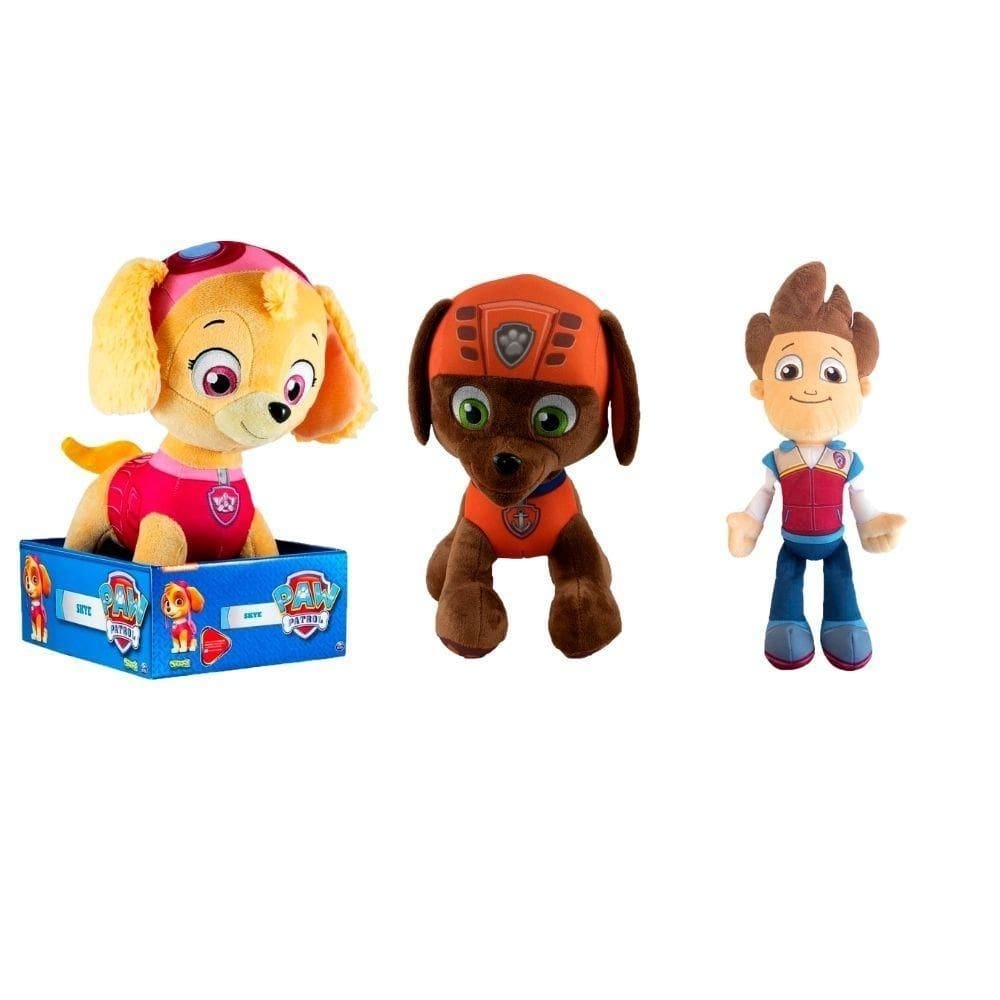 Kit 3 bonecos pelucias grande antialérgica desenho cachorro