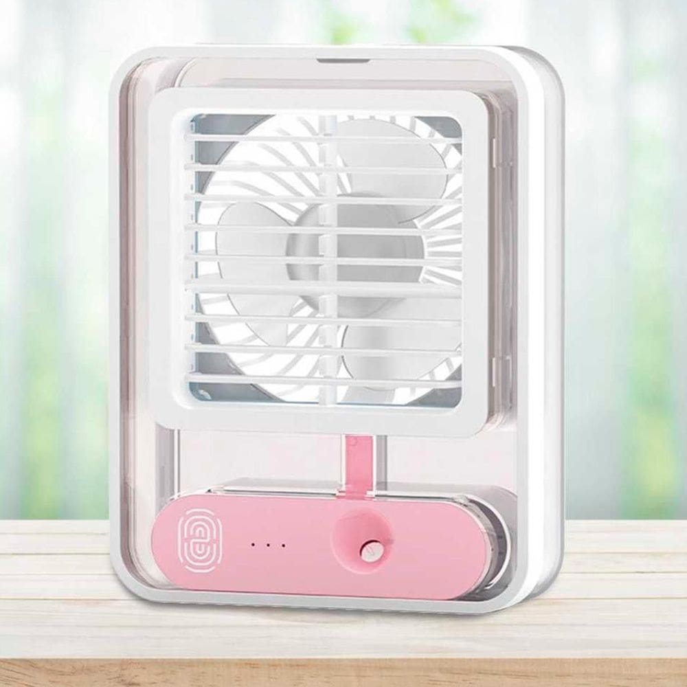 Ventilador portátil umidificador usb 3 velocidades